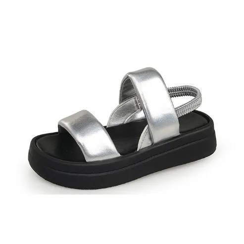 AJPAP One Strap Sandals Women's Silver-0
