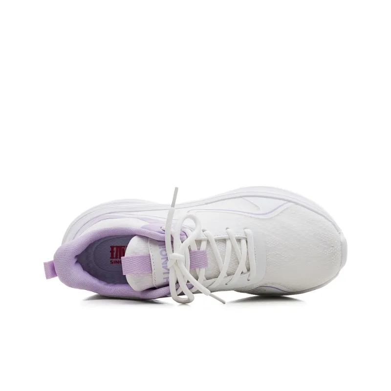 HUANQIU Cushioning Abrasion Resistant Breathable Low Top Casual Running Shoes Women's White Purple-2