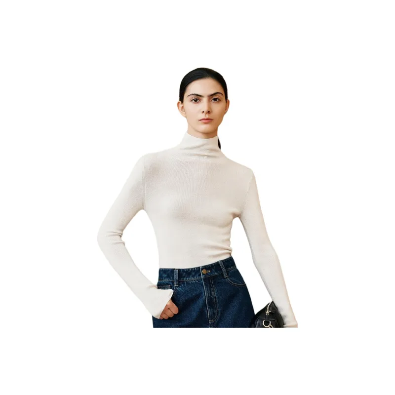 INSUN Cashmere Sweaters Women's Light Apricot-1