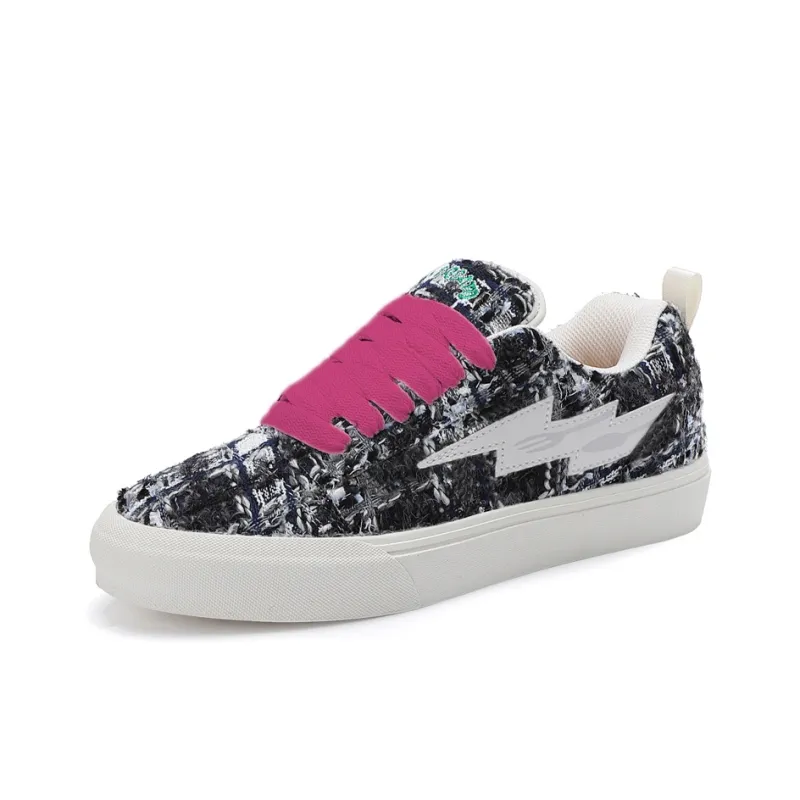 DUEPLAY Low Top Skateboard Shoes Unisex Black White-11