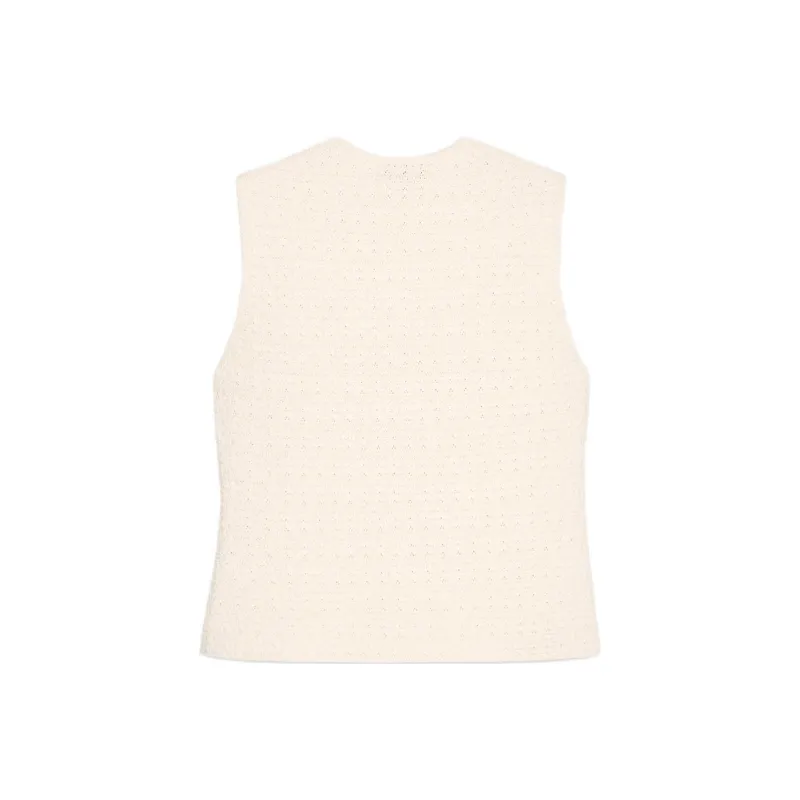 ZARA Vests Women's White-1
