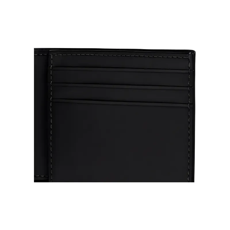 COACH BILLFOLD Natural Grain Leather Wallet Mini Men's Black-4