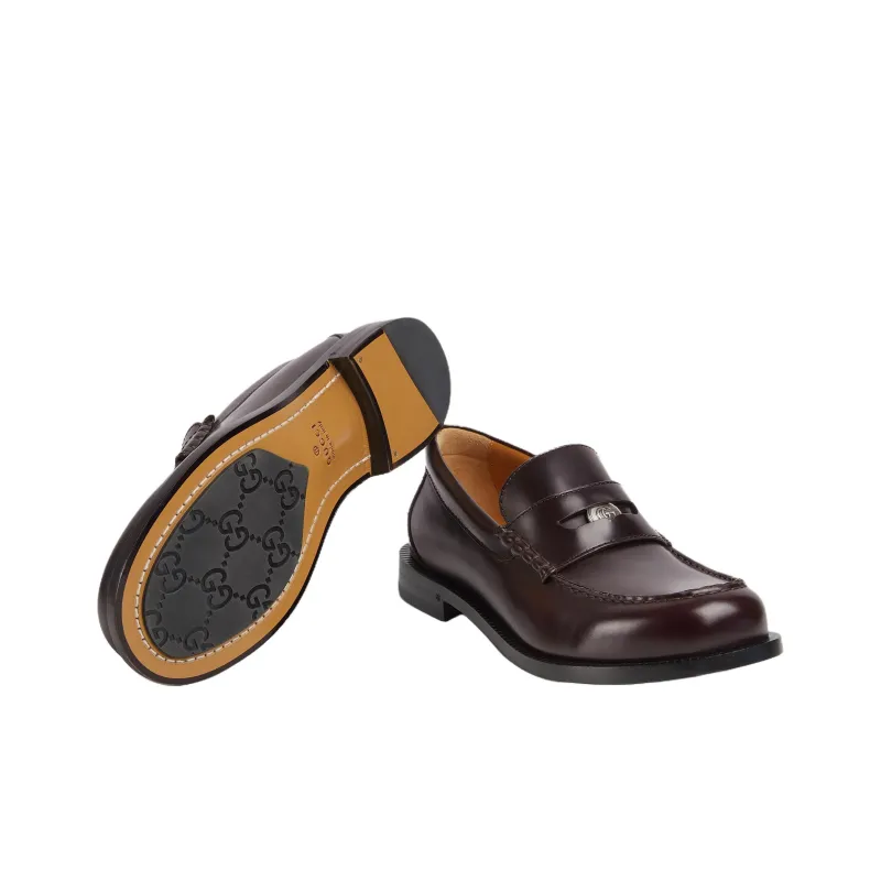 GUCCI Loafers Men Burgundy-5