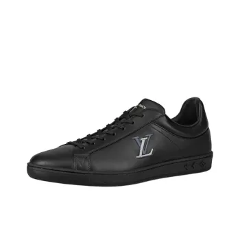 LOUIS VUITTON Luxembourg Low Top Skateboard Shoes Men's Black