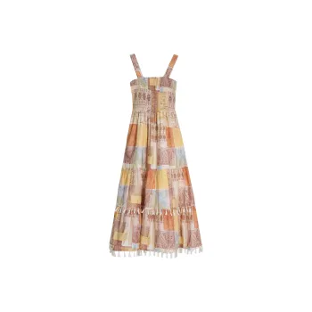 Kazakhstan Slip Dresses Women's Ethnic Yellow