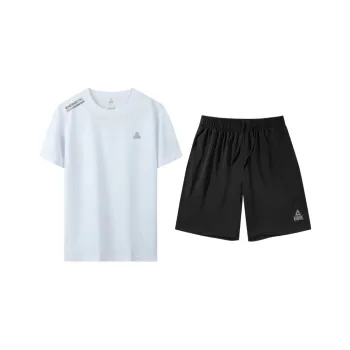 PEAK Sports Life Collection Casual Sportswear Unisex Two Piece Set White Black