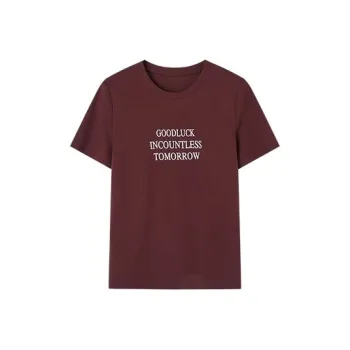 HDFULERN T Shirts Women's Red Brown