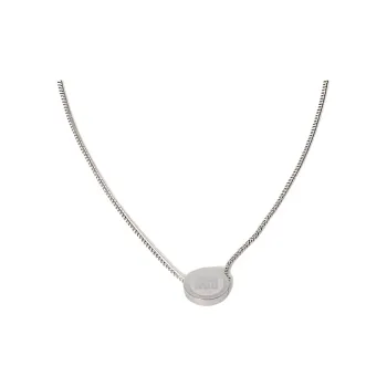 MIU MIU Metal Necklaces Women's Silver