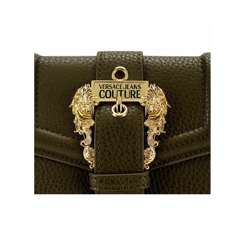 VERSACE JEANS COUTURE Polyurethane Crossbody Bag, Shoulder Bag Women's Olive Green-4