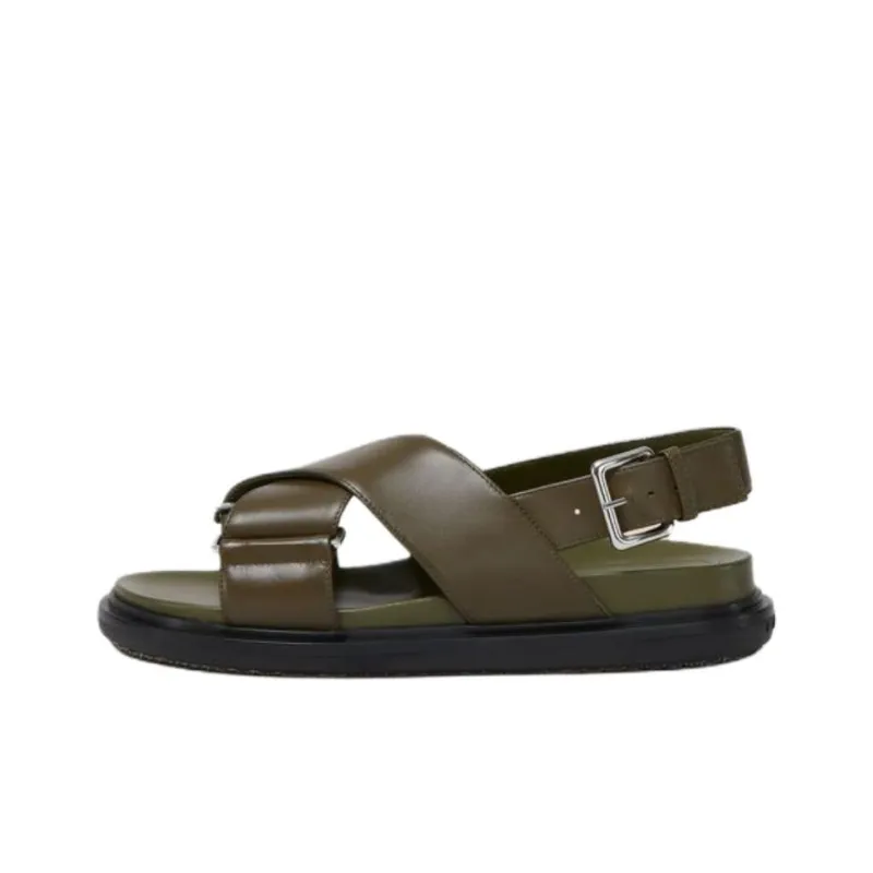 MARNI Fussbett One Strap Sandals Women's Green-0