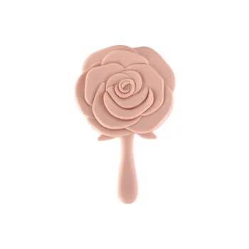 ZHENZI Cute Mini Handheld Rose Mirror Vanity Stool Portable