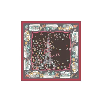 LONGCHAMP Silk, Silk Scarves Women's Red