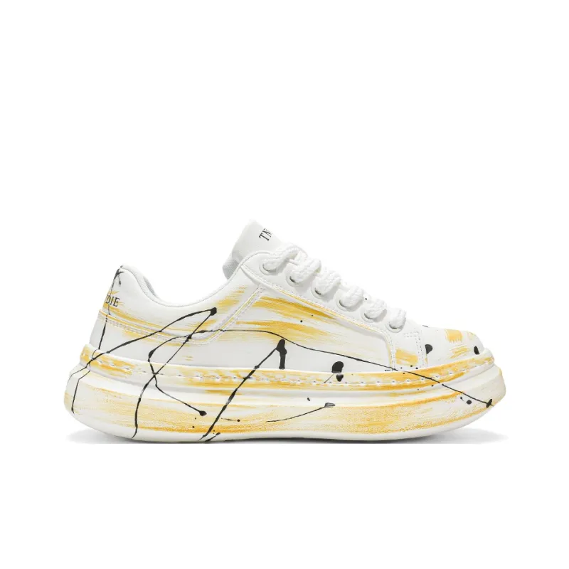 SIMBA'S PRIDE Abrasion Resistant Low Top Skateboard Shoes Men's White-2