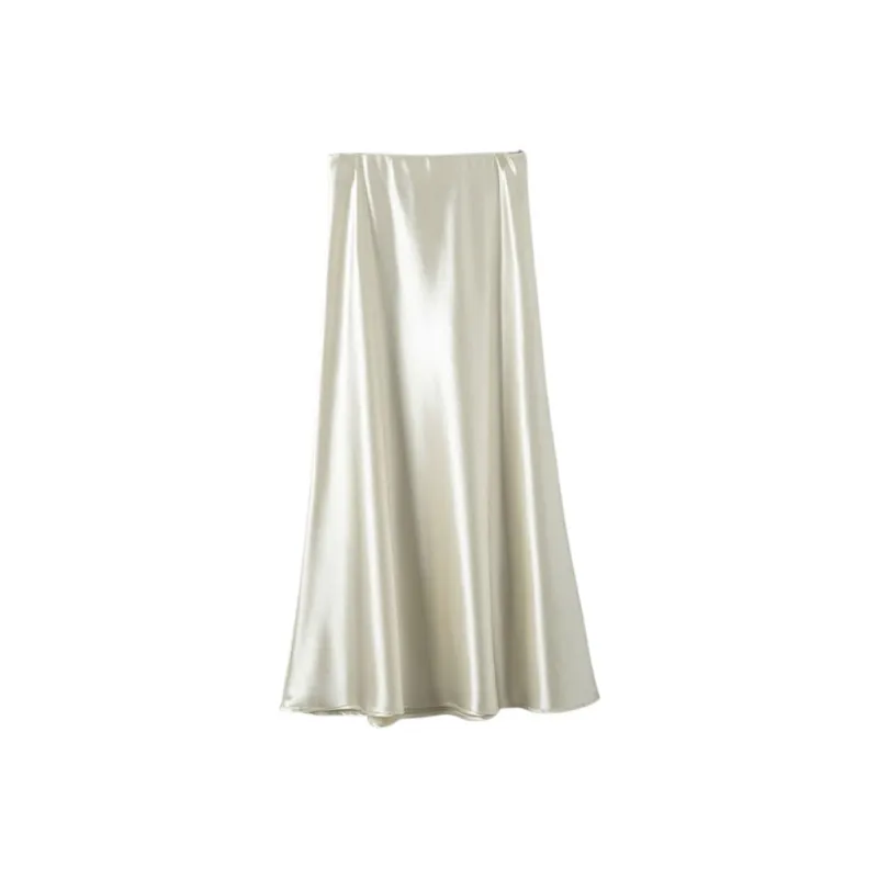 Late White Casual Long Skirt Women's-8