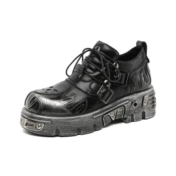 V ZERO FIVE Punk Rock Shoes Casual Shoes Men's Silver Western British Fashion