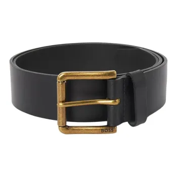 HUGO BOSS Leather Belts Unisex Black 4CM