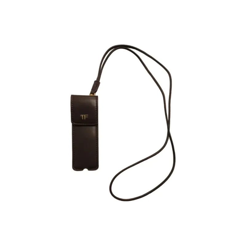 TF Leather Brown Lipstick Case Portable-1