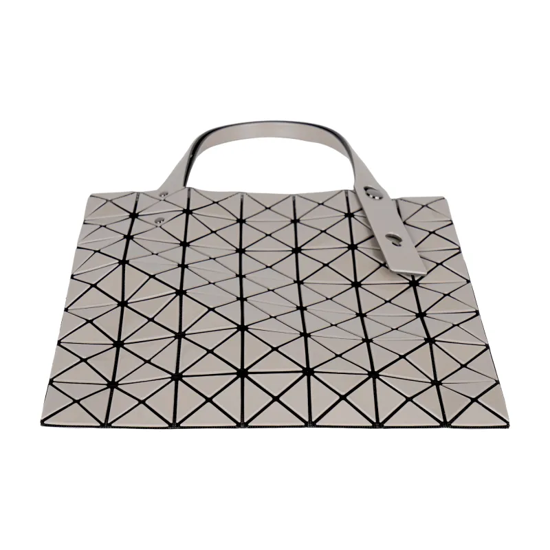 ISSEY MIYAKE Prism Polyvinyl Chloride Resin Tote Bag, Shopping Bag, Shoulder Bag, Handbag Women's Taupe-3