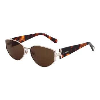CAPONI Plate And Metal Irregular Shape Sunglasses Unisex Multicolor