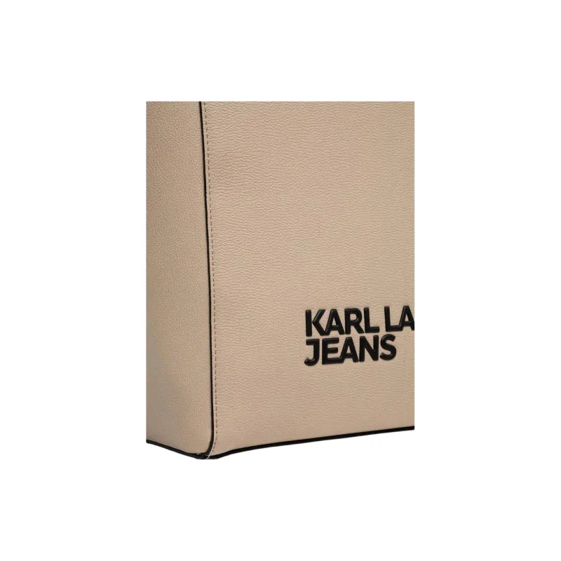 KARL LAGERFELD Recycled Polyurethane Tote Bag, Shopping Bag, Shoulder Bag Women's Light Umber-2