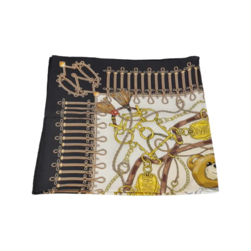 MOSCHINO Silk Scarves Unisex White-2