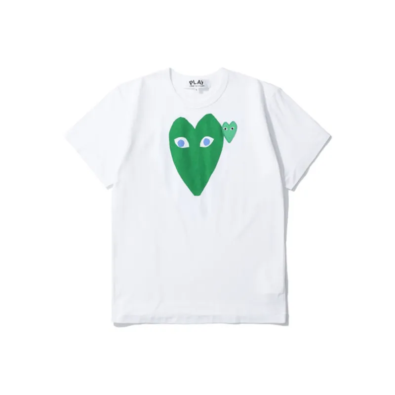 Comme Des Garcons Play Women's Blue Eyed Green Heart T shirt-0