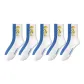 5 Pack White Blue Stripes