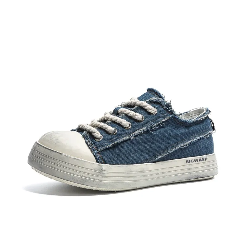 BIGWASP Abrasion Resistant Shock Absorbers Low Top Canvas Shoes Unisex-4
