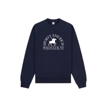 SPORTY & RICH SS25 Sweatshirt Unisex Marine Blue