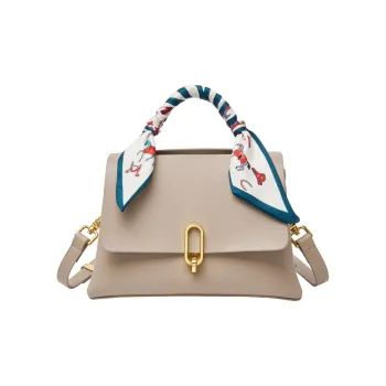 Narandu Cow Leather Shoulder Bag, Mom Bag Medium Size Women's Apricot/Brown/Red
