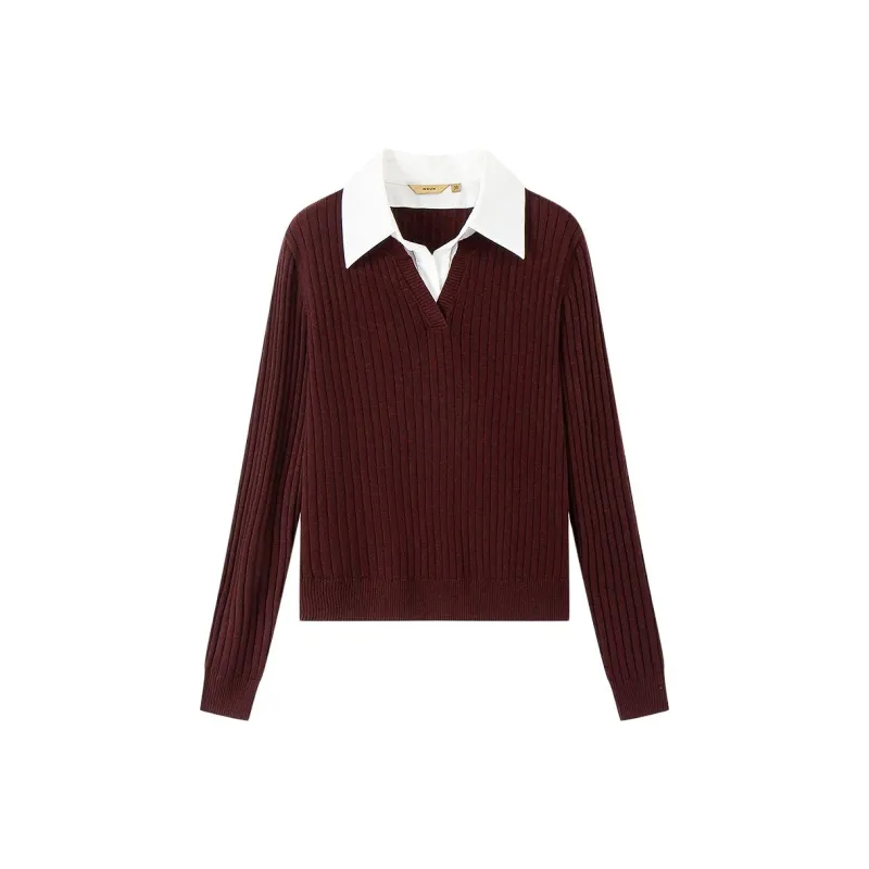 INSUN Shirts Women's Burgundy-0