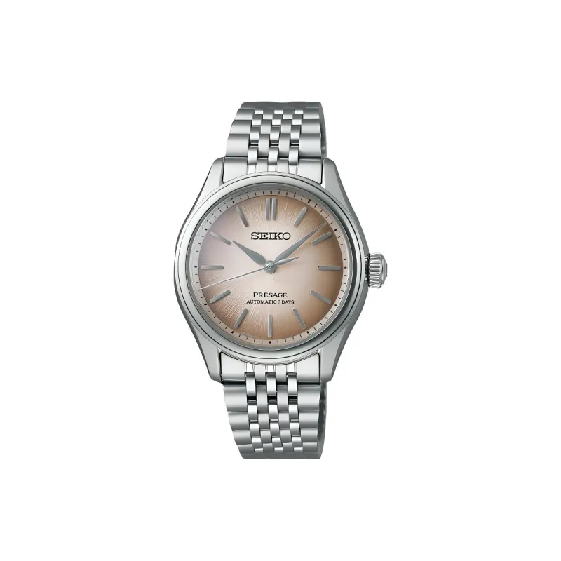 SEIKO Presage Navigation Automatic Mechanical Movement Stainless Steel Strap Watch 36mm Women's Watch Yellow Watch Dial-0