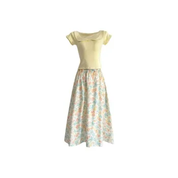 SNZX Two Piece Skirt Sets Women's Cropped T Shirt Skirt Clothing Sets
