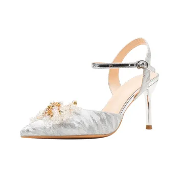 GOSO High Heels Women's Silver/Champagne Gold