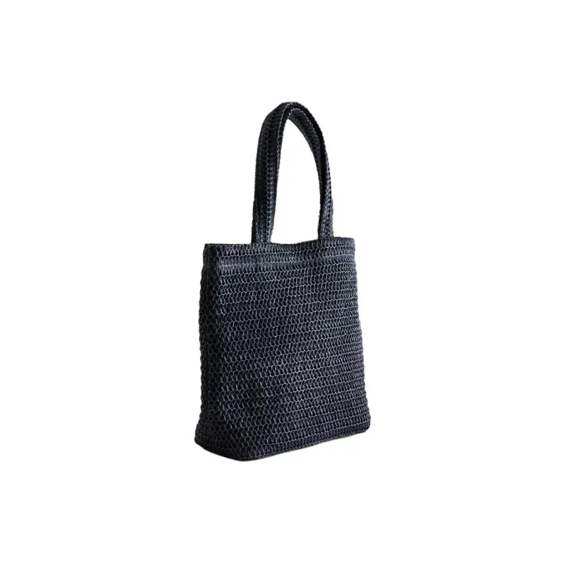 ZARA Cellulose Material Shopping Bag Handbag Women's Marine Blue-2