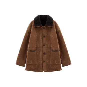 INSUN Cropped Coats Women's Camel