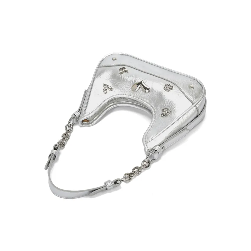 BOBDOG PU Crossbody Bag, Shoulder Bag Trumpets Women's Silver-2