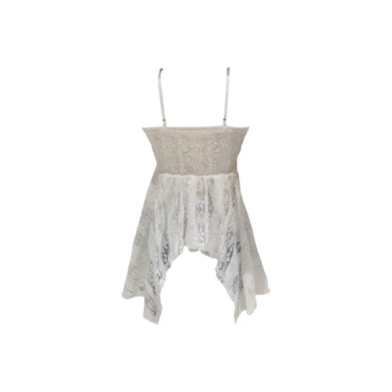 GUOZHEN Slip Dresses Women's White-1