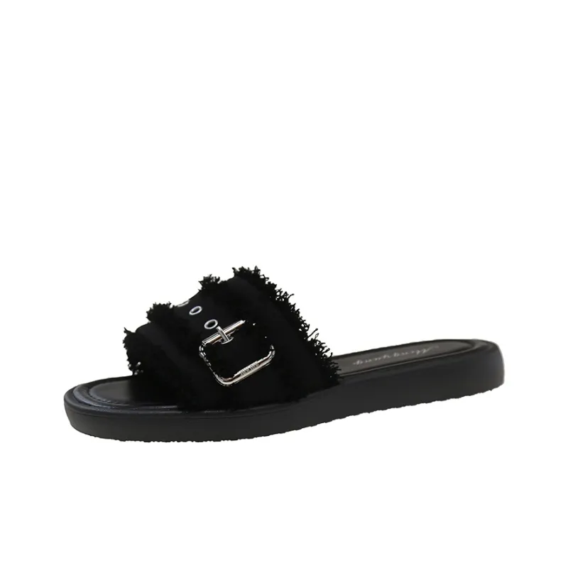 WUJI Rubber Sole Metal Slip Resistant Abrasion Resistant Slide Slippers Women's-4