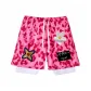 159 Pink Leopard Print Mock Two-Piece-Four Flowers Signature Logo