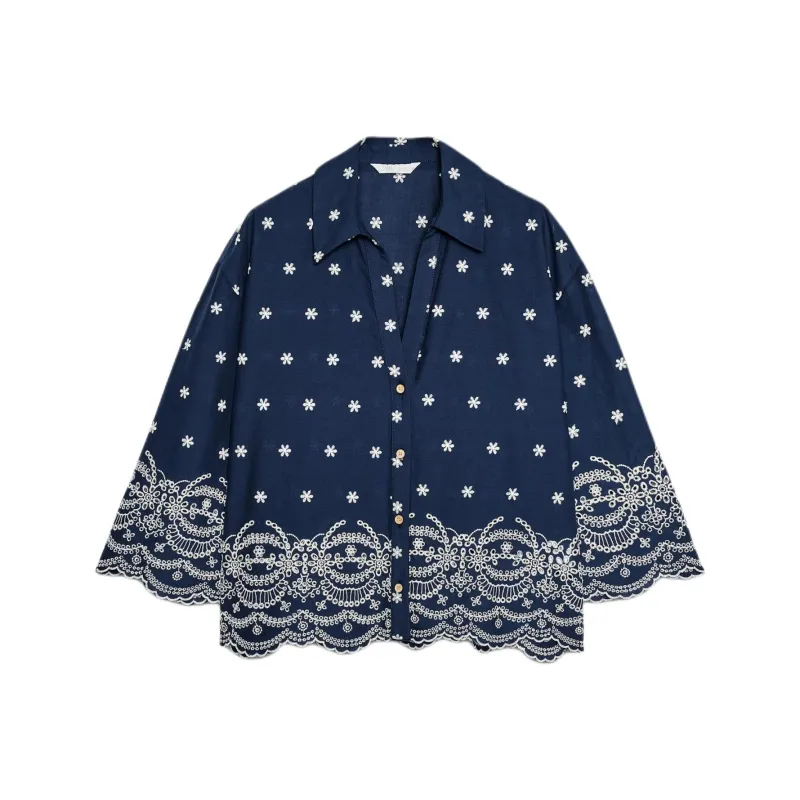 ZARA Shirts Women's Blue/White-0