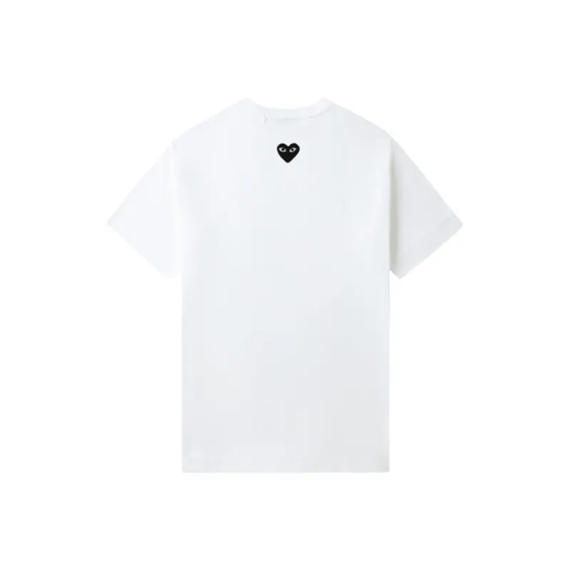 CDG Play T Shirts Unisex White-0
