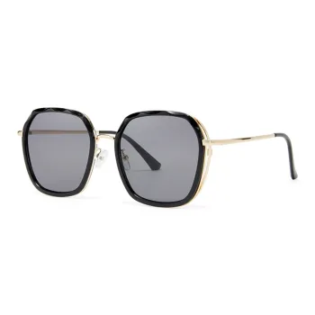 CinvaiKrose TR/Memory Plastic Metal Round Sunglasses Women's