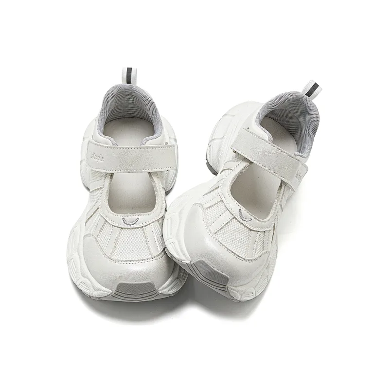 La Chapelle Anti Slip Wear Resistant Low Top Chunky Sneakers Women's Gray-2