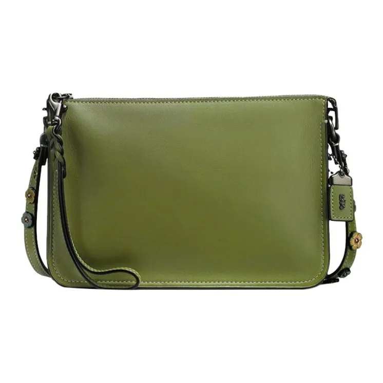 COACH Soho Leather One Shoulder Handheld Crossbody Bag Small Size Women's Green-0