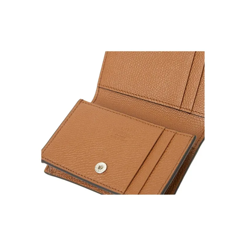 Valentino Cow Leather Card Holder Men's Brown-5