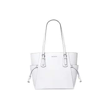 MICHAEL KORS Voyager Leather Shoulder Bag Tubas Women's White