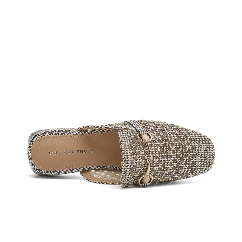 HLA Odor Resistant Closed Toe Slippers Women's Champagne-2