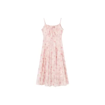 XIANGYING Slip Dresses Women's Pink