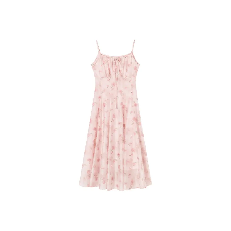 XIANGYING Slip Dresses Women's Pink-0